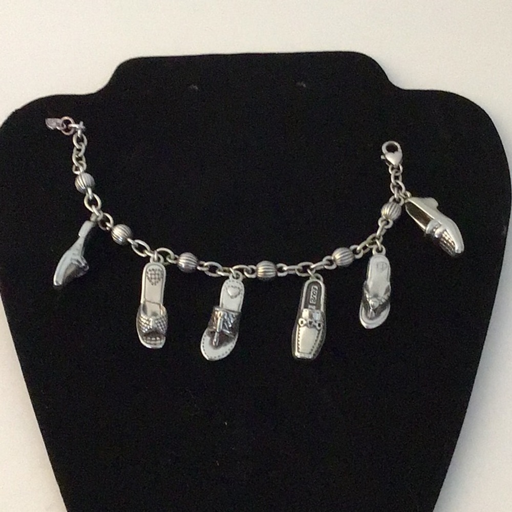 Brighton silver shoe charm bracelet